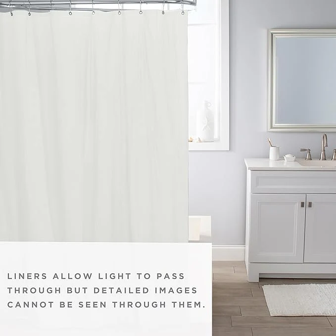 Shower Curtain Hook in White Color | 70” x 72” | Bath Bliss - Image 5