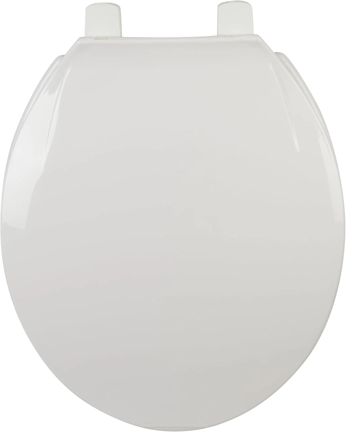 Round Toilet Seat | 13.9"L x 16.7"W | White Plastic | Fits Standard Round Toilets | Bath Bliss - Image 2