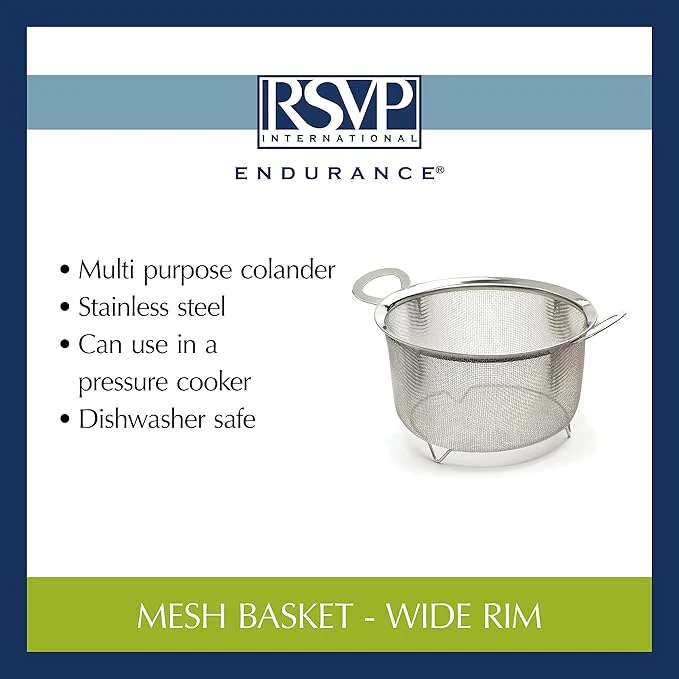 Mesh Basket | Strainer Colander | Stainless Steel | RSVP - Image 5