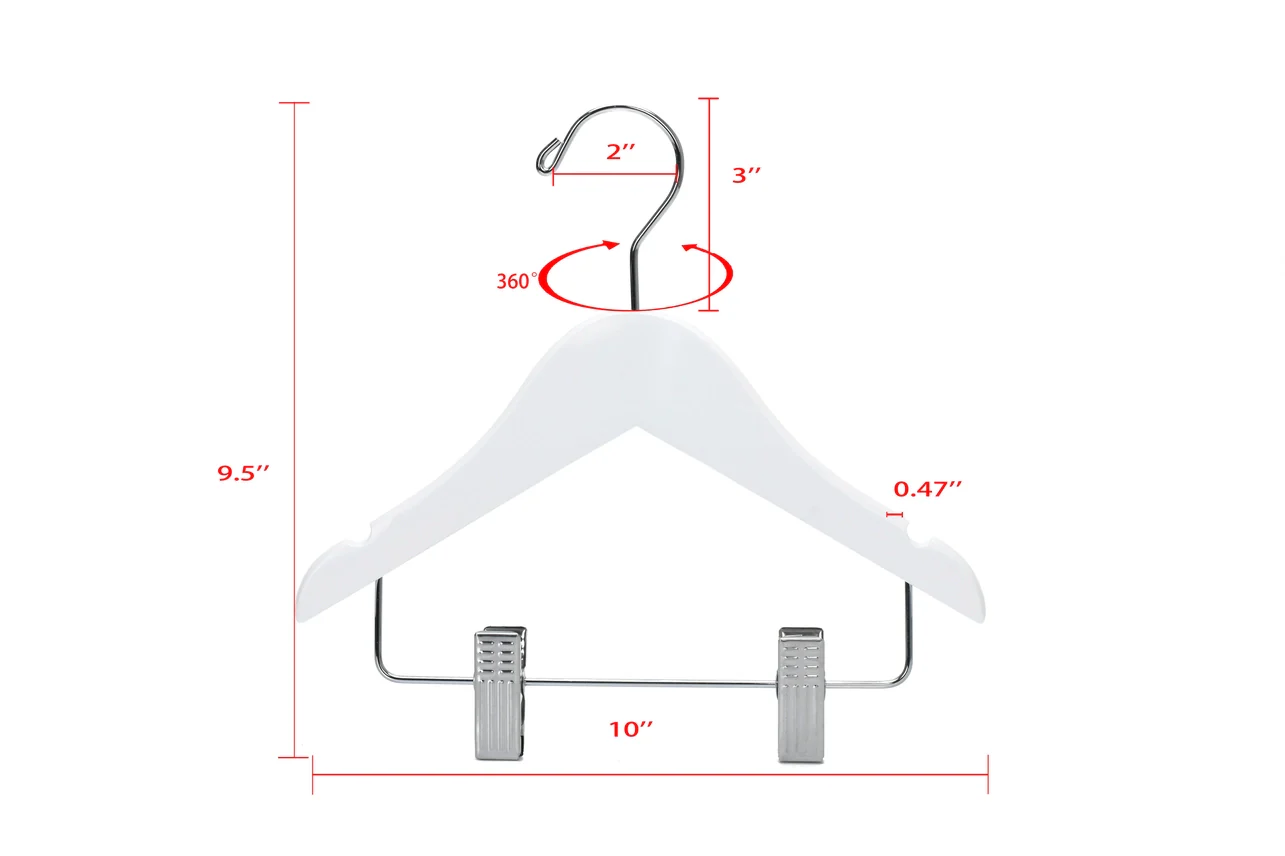 Wooden Baby Skirt Hangers 10" Quality Hangers - Image 2
