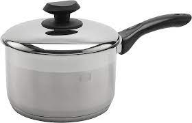 YBM Home 3.5QT Saucepan | Stainless Steel with Glass Lid